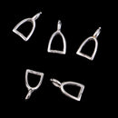 925 Sterling Silver Pinch Clasp Bead Pendant Connector Clasps for Earrings Necklaces Jewelry Findings Making Accessories Pack of 5 Pcs
