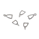 925 Sterling Silver Pinch Clasp Bead Pendant Connector Clasps for Earrings Necklaces Jewelry Findings Making Accessories Pack of 5 Pcs