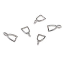 925 Sterling Silver Pinch Clasp Bead Pendant Connector Clasps for Earrings Necklaces Jewelry Findings Making Accessories Pack of 5 Pcs