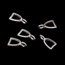 925 Sterling Silver Pinch Clasp Bead Pendant Connector Clasps for Earrings Necklaces Jewelry Findings Making Accessories Pack of 5 Pcs
