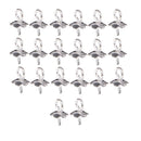 20 Pieces 925 Sterling Silver Pearl Bail Eye Pins Pendants Jewelry Findings 6mm