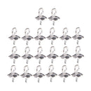 20 Pieces 925 Sterling Silver Pearl Bail Eye Pins Pendants Jewelry Findings 6mm
