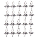 20 Pieces 925 Sterling Silver Pearl Bail Eye Pins Pendants Jewelry Findings 6mm