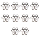 10 Piece 925 Sterling Silver Filigree Bead Cap Jewelry Findings for Beading 4mm