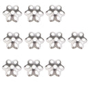10 Piece 925 Sterling Silver Filigree Bead Cap Jewelry Findings for Beading 4mm