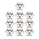 10 Piece 925 Sterling Silver Filigree Bead Cap Jewelry Findings for Beading 4mm