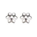 10 Piece 925 Sterling Silver Filigree Bead Cap Jewelry Findings for Beading 4mm