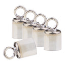 5 Pieces 925 Sterling Silver Necklace Cord End Tip Caps Fits 3mm for Kumihimo & Leather Jewellery Cord Wire