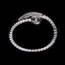 1 Pair Sterling Silver Feather Ring Base Adjustable Open Finger Blank Rings for Pearl Setting DIY Fashion Rings Base Jewelry Making Accessories