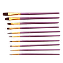 10 Pieces Artist Nylon Hair Paintbrushes Watercolor Acrylic Oil Painting Supplies