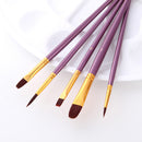 10 Pieces Artist Nylon Hair Paintbrushes Watercolor Acrylic Oil Painting Supplies