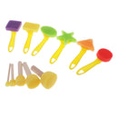 11 Pieces Paint Brush Sponge Brush Children's Painting Tool Graffiti Drawing Toys