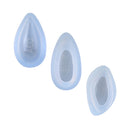 3 Pieces Water Drop Shape Pendants Silicone Molds Mould with Hole Jewelry Making
