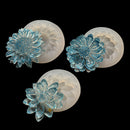 3 Pieces Flower Mould Fondant Silicone Mold for Cake Decoration Candy Soap Making