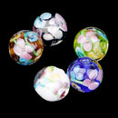 5 Pieces Flower Design Round Loose Spacer Bead Plum Blossom Glass Beads Jewelry Making Crafts 14 mm