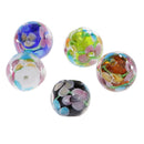 5 Pieces Flower Design Round Loose Spacer Bead Plum Blossom Glass Beads Jewelry Making Crafts 14 mm