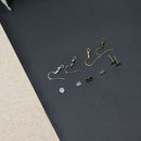 440 Pieces Earring Making Supplies Kit with 2 Colors Earring Hooks, 3 Styles Earring Backs, 2 Colors Earrings Posts Flay Pad and Earring Making Findings for Handmade Jewelry Kit