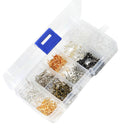 440 Pieces Earring Making Supplies Kit with 2 Colors Earring Hooks, 3 Styles Earring Backs, 2 Colors Earrings Posts Flay Pad and Earring Making Findings for Handmade Jewelry Kit