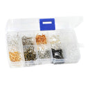 440 Pieces Earring Making Supplies Kit with 2 Colors Earring Hooks, 3 Styles Earring Backs, 2 Colors Earrings Posts Flay Pad and Earring Making Findings for Handmade Jewelry Kit
