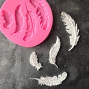 Feather Mold, Silicone 3D Wing Molds for DIY Sugar Craft, Candy, Fondant, Pudding, Soap, Chocolate, Ice Cube, Cake Cupcake Decoration, Polymer Clay, 3 Different Feather Patterns