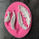 Feather Mold, Silicone 3D Wing Molds for DIY Sugar Craft, Candy, Fondant, Pudding, Soap, Chocolate, Ice Cube, Cake Cupcake Decoration, Polymer Clay, 3 Different Feather Patterns