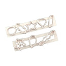 2 Pieces Hollow Plastic Mold Fondant Moulds for Cake Decorating DIY Craft