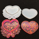 3 Pcs Silicone Mold UV Glue Fondant Mold Sugarcraft Silicone Heart & Cuboid Shape Mold Fondant Mold Cake Decorating Tools Chocolate Gumpaste Molds