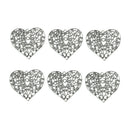 6 Pieces Tibetan Silver Heart Pendant Jewelry Making Charms Extra Large Pendants