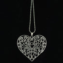 6 Pieces Tibetan Silver Heart Pendant Jewelry Making Charms Extra Large Pendants