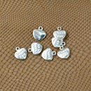 50 Pieces Alloy Thank You Heart Charms Pendants for Necklace Bracelet DIY Making Crafts