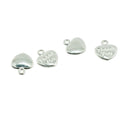 50 Pieces Alloy Thank You Heart Charms Pendants for Necklace Bracelet DIY Making Crafts