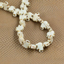 43 Pieces Turquoise White Elephant Shape Loose Beads Spacer Beads DIY Making Findings Crafts 0.59 x 0.39 x 0.19 inch