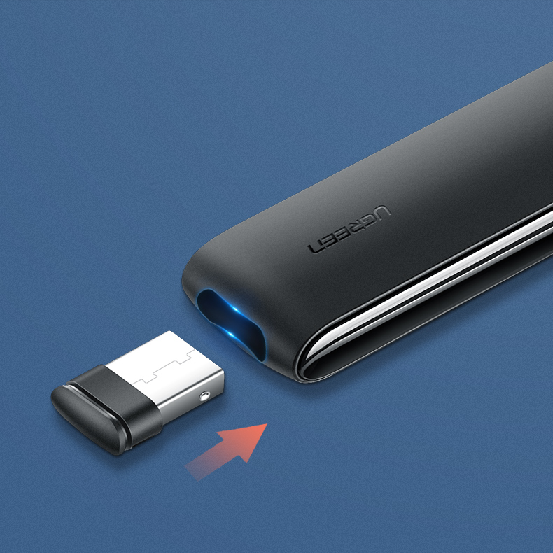 Ugreen LP180 Wireless Presenter Red Laser Flip Pen PPT Laser Page Pen Clicker 100m USB Remote Control with Volume Adjustment Support One-click Hyperlink