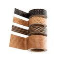 4 Rolls 15mmx3m, 30mmx5m Simple Kraft Paper Tape Set DIY Decorative Stickers Photo Sticker Washi Masking Tape School Supplies
