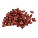 100 Pieces Natural Printed Wood Barrel Beads Wooden Spacer Beads European Beads with Hole for DIY Jewelry Necklace Bracelet Making