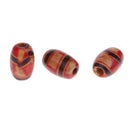 100 Pieces Natural Printed Wood Barrel Beads Wooden Spacer Beads European Beads with Hole for DIY Jewelry Necklace Bracelet Making