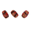 100 Pieces Natural Printed Wood Barrel Beads Wooden Spacer Beads European Beads with Hole for DIY Jewelry Necklace Bracelet Making