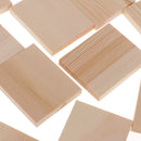 20 Pieces MDF Unfinished Wood Wooden Pieces Blank Plaque for DIY Crafts Model Building 50x40x6mm