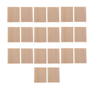20 Pieces MDF Unfinished Wood Wooden Pieces Blank Plaque for DIY Crafts Model Building 50x40x6mm