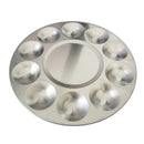 Round Aluminium Alloy Paint Palette for Artist Mixing Tray for Art Supplies