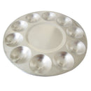 Round Aluminium Alloy Paint Palette for Artist Mixing Tray for Art Supplies