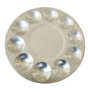 Round Aluminium Alloy Paint Palette for Artist Mixing Tray for Art Supplies