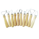 10 Pieces Wood Art Tools Flat Wire Cutter for Ceramic/Polymer Clay Carving Modeling