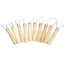 10 Pieces Wood Art Tools Flat Wire Cutter for Ceramic/Polymer Clay Carving Modeling