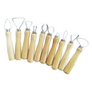 10 Pieces Wood Art Tools Flat Wire Cutter for Ceramic/Polymer Clay Carving Modeling