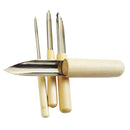 4 Pieces Wooden Handle Pottery Ceramic Clay Hole Cutter Sculpture Carving Tools
