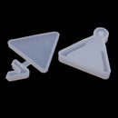 DIY Shifting Sand Craft Triangular Pendant Epoxy Resin Shaker Charm Mold Silicone Mold Transparent Quicksand Pendant Mold Jewelry Making Tools