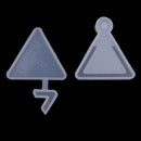 DIY Shifting Sand Craft Triangular Pendant Epoxy Resin Shaker Charm Mold Silicone Mold Transparent Quicksand Pendant Mold Jewelry Making Tools