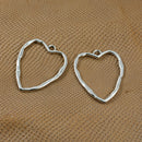 10 Pcs Tibetan Silver Large Pendants Filigree Heart Charms Alloy for Diy Jewellry Making Craft