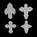 4 Pieces Silicone Cross Pendants Mold Resin Casting Mould for Jewelry Making